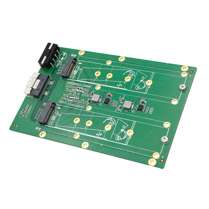 SFF-8654 to 2 Port M.2 NVMe Adapter Card - XIC 5482