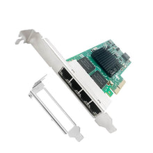Load image into Gallery viewer, PCIe X4 4-Port Gigabit Network Interface Card (NIC) RJ45 1Gb/s Intel I350AM4
