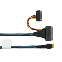 Cargar imagen en el visor de la galería, PCIe 4.0 SlimSAS 4i (SFF-8654) to U.2 SFF-8639 Cable 70CM
