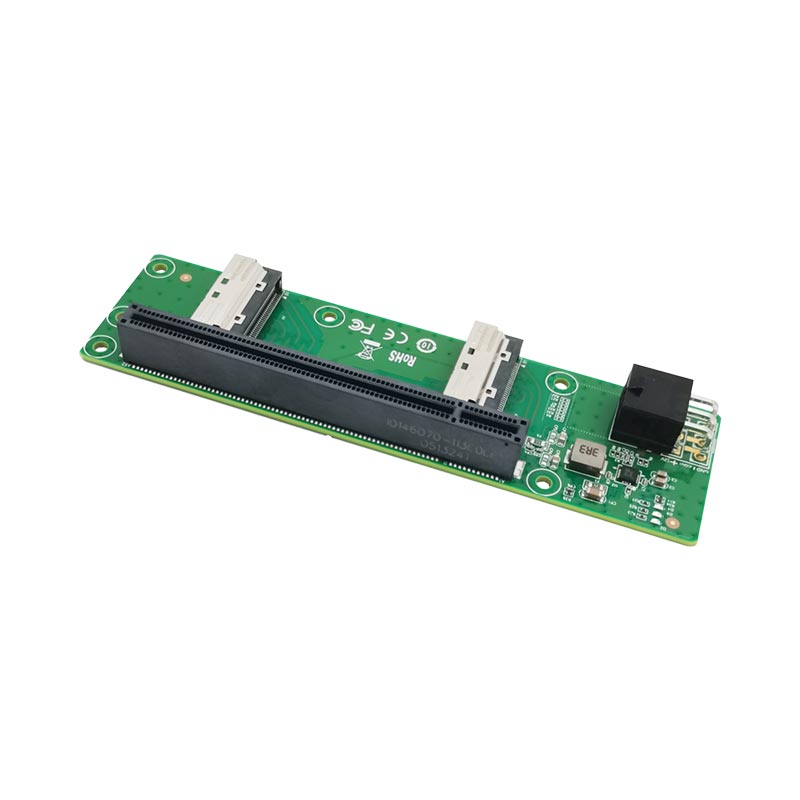 2-Port-MCIO-auf-PCIe-5.0-x16-Steckplatzadapter