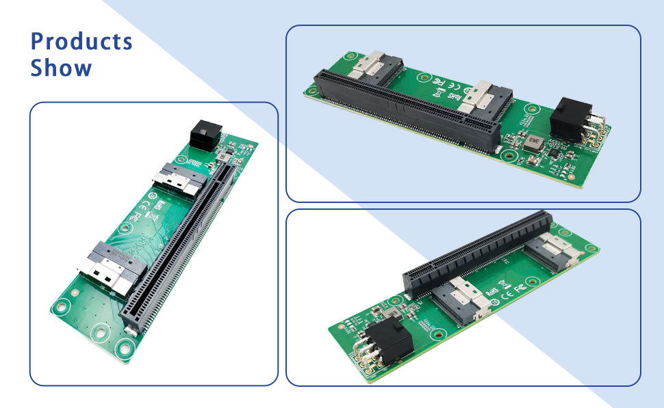 2-Port SlimSAS x8 to PCIe 4.0 x16 Slot Riser- XIC 5416PE