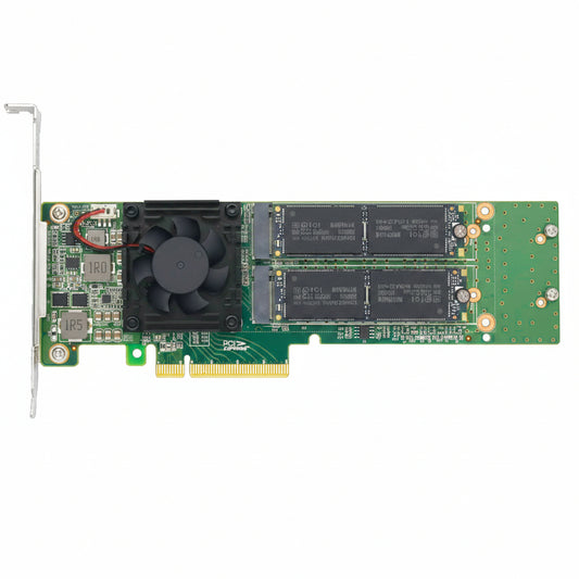PCI Express x 8 to Dual M.2 NVMe SSD Switch Adapter-STC PE382-2IL