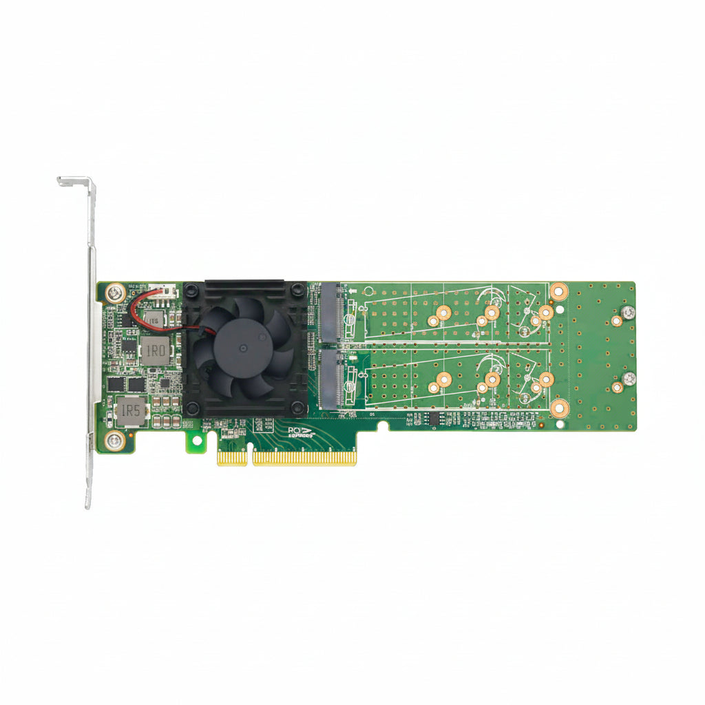 PCI Express x 8 auf Quad M.2 NVMe SSD Switch Adapter