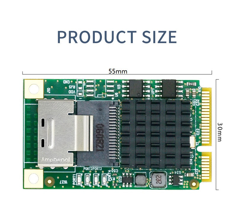 4 Port 6Gb/s Mini PCIe to SATA 3 Expansion Card-HBA M9215-4I
