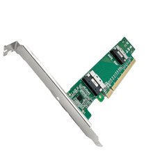 Load image into Gallery viewer, PCI Express 4.0 x16 to Two SlimSAS SFF-8654 8i Slim Adapter
