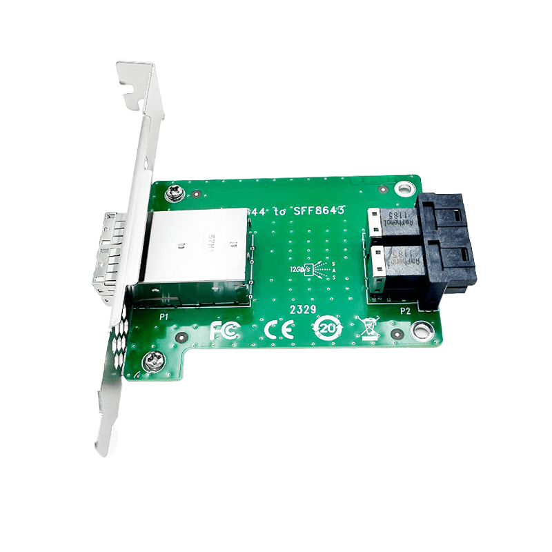Mini SAS Adapter SFF-8643 to SFF-8644 Dual Port Mini SAS Adapter-XIC 4622