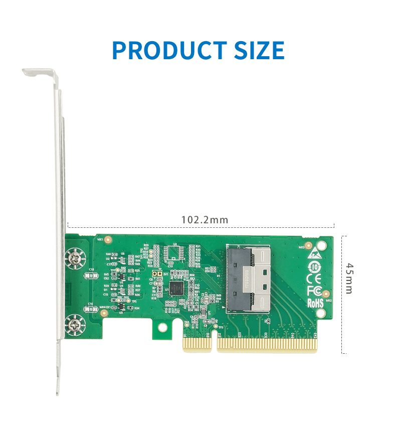 PCI Express 4.0 x8 to  SlimSAS SFF-8654 8i Adapter-XIC PE485
