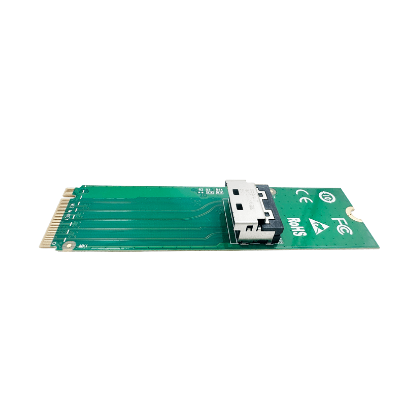 PCIe 5.0 x4 M.2 M Key zu MCIO 4i 1*NVMe SSD-Adapterkarte