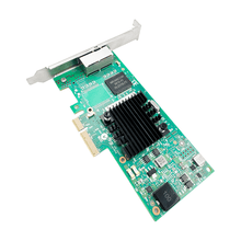 Load image into Gallery viewer, PCIe x4 to 2-Ports Gigabit RJ45 NIC Intel I350AM2 10Gb/s
