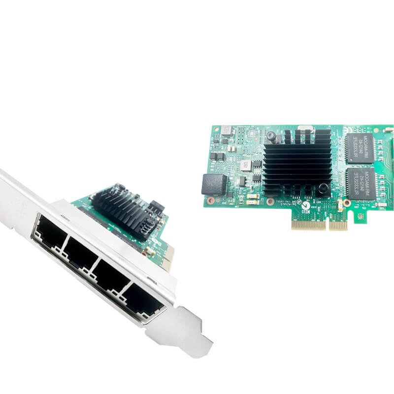 PCIe X4 4-Port Gigabit Network Interface Card (NIC) RJ45 1Gb/s Intel I350AM4