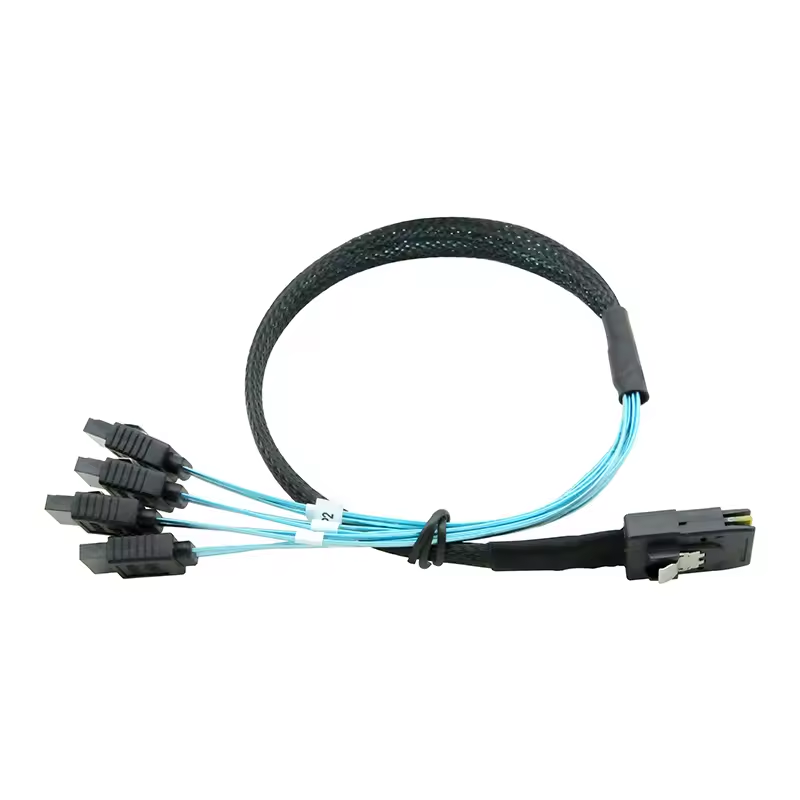 MiniSAS SFF-8087 auf 4-Port SATA-Kabel, 80 cm Länge, 6 Gb/s