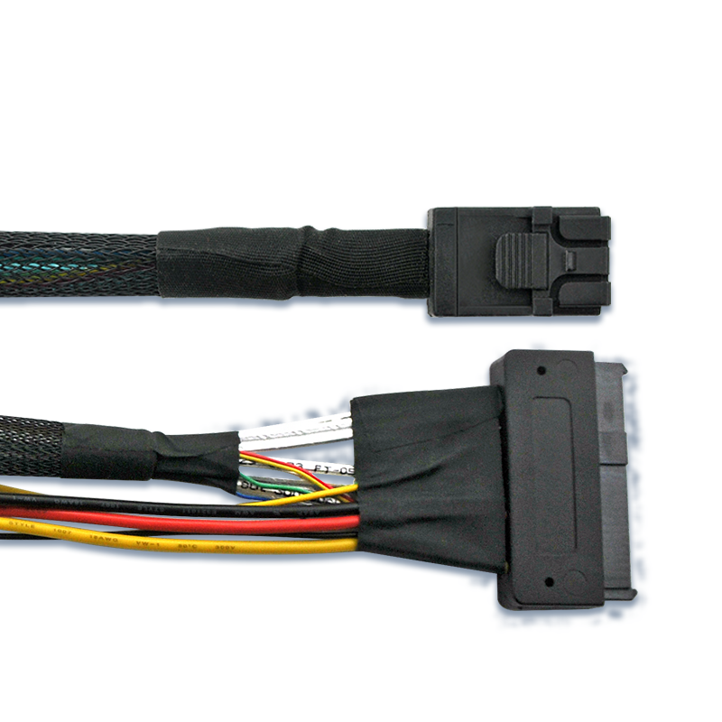 HD Mini-SAS (SFF-8643) auf U.2 (SFF-8639) Kabel 80 cm