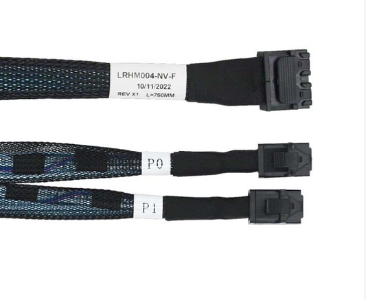 High Speed SAS SFF-8643 8i to 2x SFF-8643 4i Cable