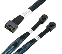 Load image into Gallery viewer, High Speed SAS SFF-8643 8i to 2x SFF-8643 4i Cable
