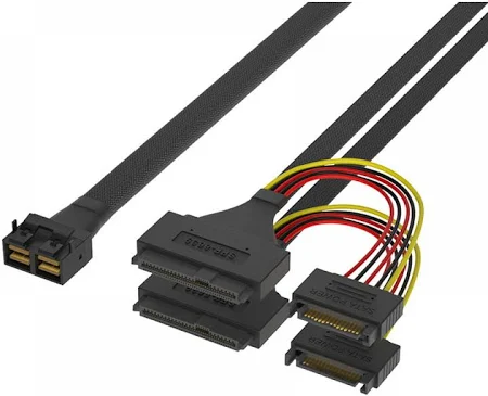 High Speed SAS SFF-8643 8i to 2x SFF-8639 (U.2) Cable