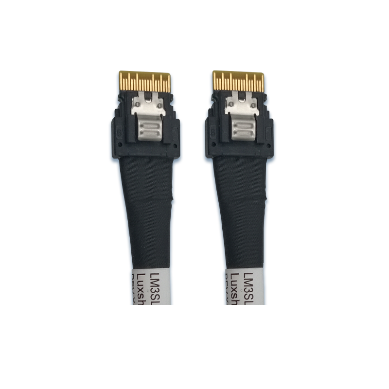 PCIe 4.0 SlimSAS SFF-8654 4I zu SlimSAS SFF-8654 4I Kabel 80CM