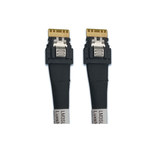 PCIe 4.0 SlimSAS SFF-8654 4I to SlimSAS SFF-8654 4I Cable 80CM