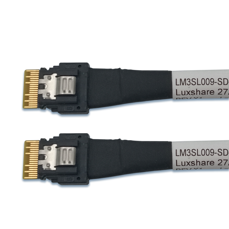 PCIe 4.0 SlimSAS SFF-8654 4I zu SlimSAS SFF-8654 4I Kabel 80CM