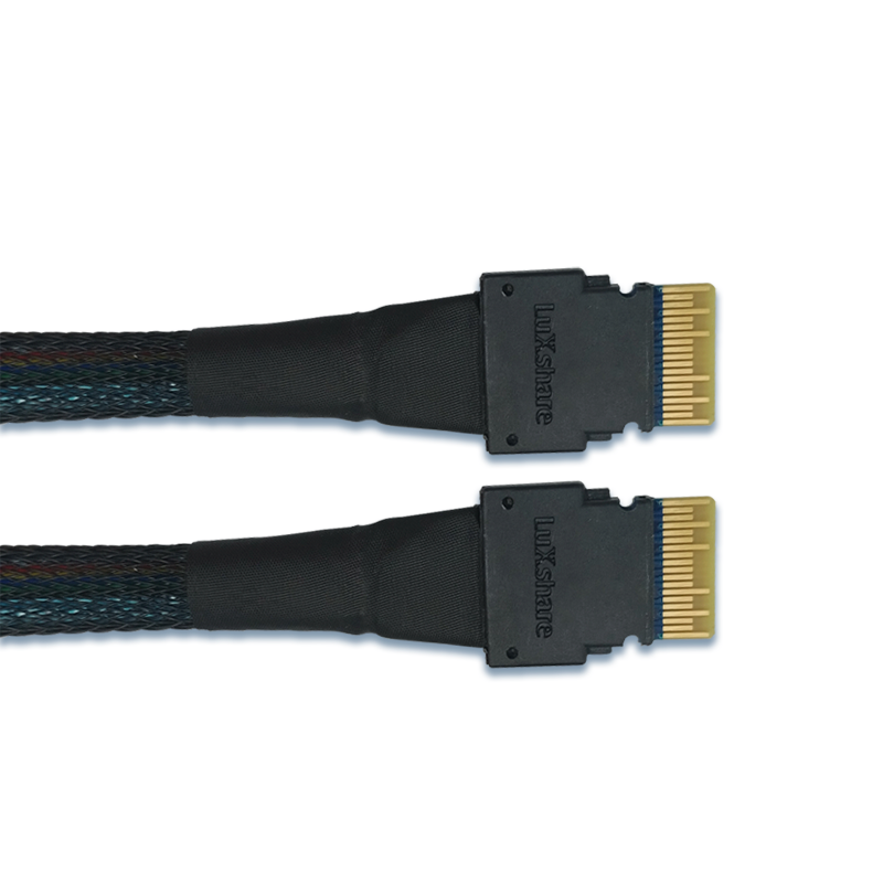 PCIe 4.0 SlimSAS SFF-8654 4I zu SlimSAS SFF-8654 4I Kabel 80CM