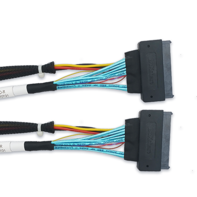 PCIe 4.0 SlimSAS 8i (SFF-8654) auf 2-Port U.2 SFF-8639 Kabel 70CM 100CM