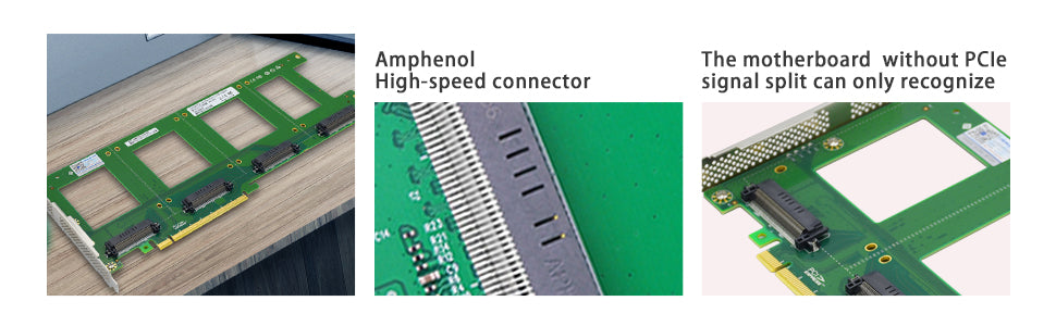 PCIe 3.0 x16 to 4-Port U.2 SFF-8639 Adapter - XIC PE3169