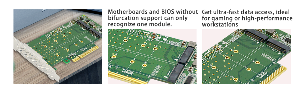 Dual M.2 NVMe PCIe 4.0 x8 Adapter Card- XIC PE382-2I