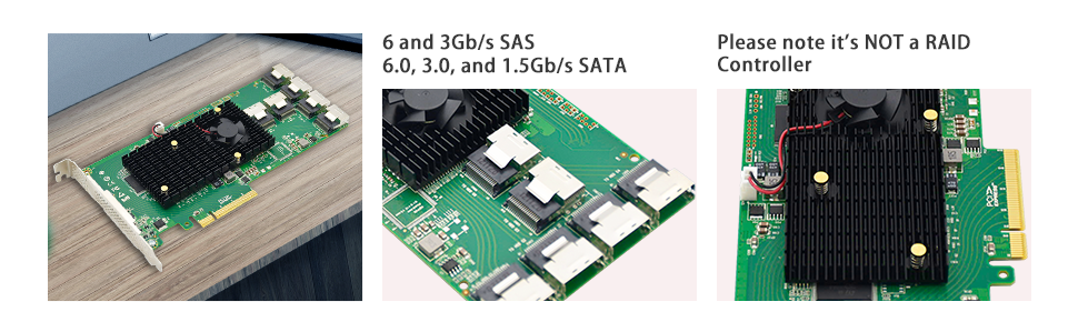 PCIe 2.0 x8 to 24-Port SAS/SATA Expander Card-HBA SAS2008-24I