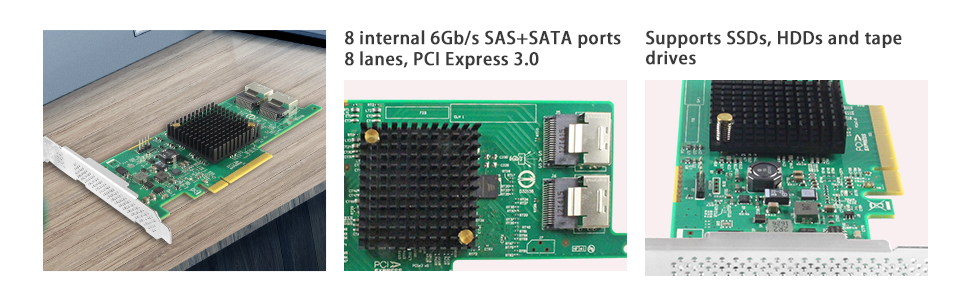 PCIe 2.0 x8 to 8-Port SAS/SATA RAID Card SAS2308-HBA SAS2308-8I