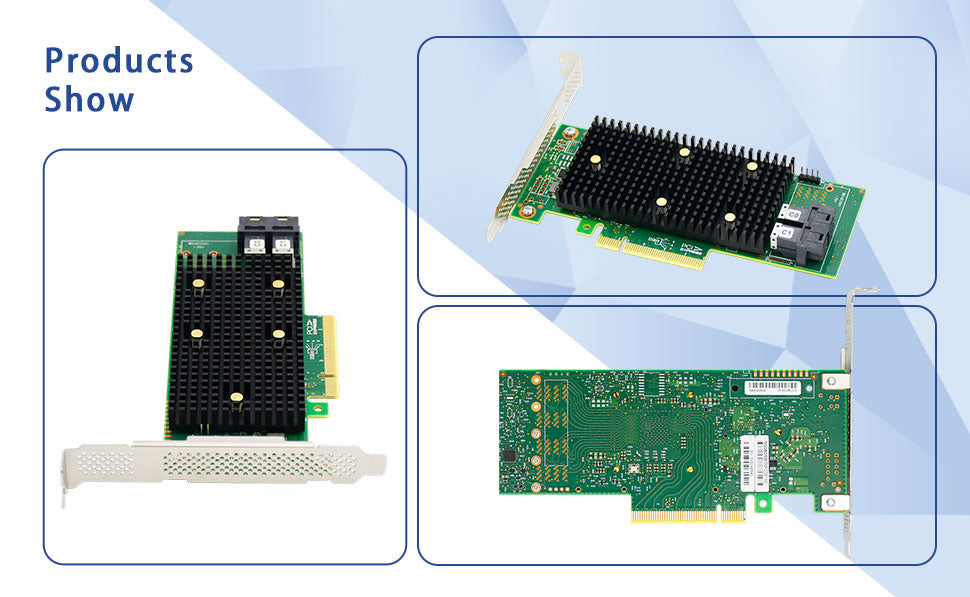 PCIe 3.1 x8 to 8 Port SAS/SATA/NVMe HBA Expansion Card - HBA SAS3408-8I