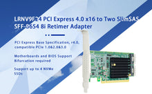 Load image into Gallery viewer, PCI Express 4.0 x16 to Two SlimSAS SFF-8654 8i Retimer Adapter
