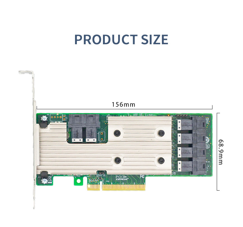 24-Port SAS SATA HBA Controller Card PCIe3.0 X8 Interface with 6*SFF-8643 SAS3224-HBA SAS3224-24I