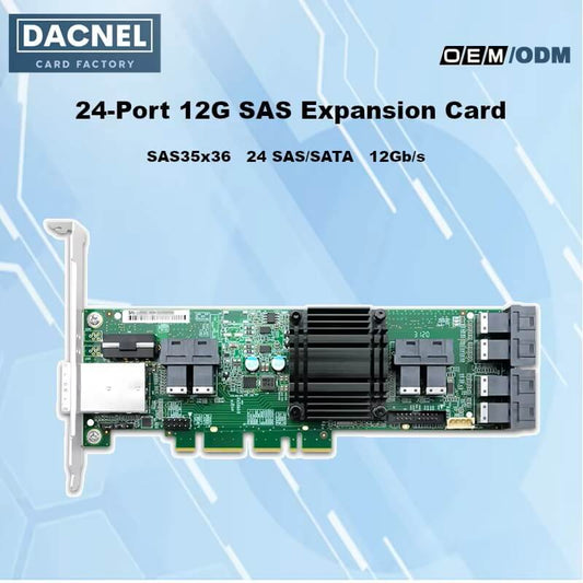 24-Port SFF-8643 SAS Adapter Card SAS35X36 12Gb/s-EXC SAS35X36-24I