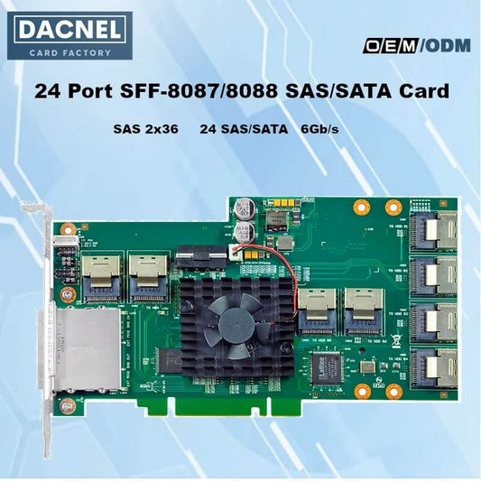 24 Port SFF-8087 SAS/SATA Adapter Card SAS2X36-EXC SAS2X36-24I