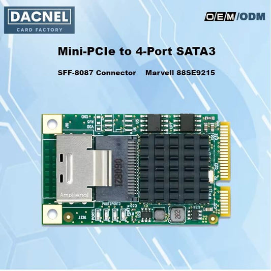 4 Port 6Gb/s Mini PCIe to SATA 3 Expansion Card-HBA M9215-4I