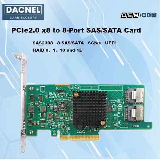 PCIe 2.0 x8 to 8-Port SAS/SATA RAID Card SAS2308-HBA SAS2308-8I