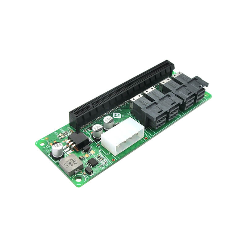 4-Port SFF-8643 auf PCIe3.0 x16 Steckplatzadapter