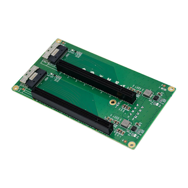 2-Port SFF-8654 auf 2 PCIe4.0 x16-Steckplatzadapter