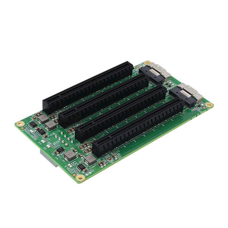 2-Port SFF-8654 auf 4 PCIe4.0 x16-Steckplatzadapter