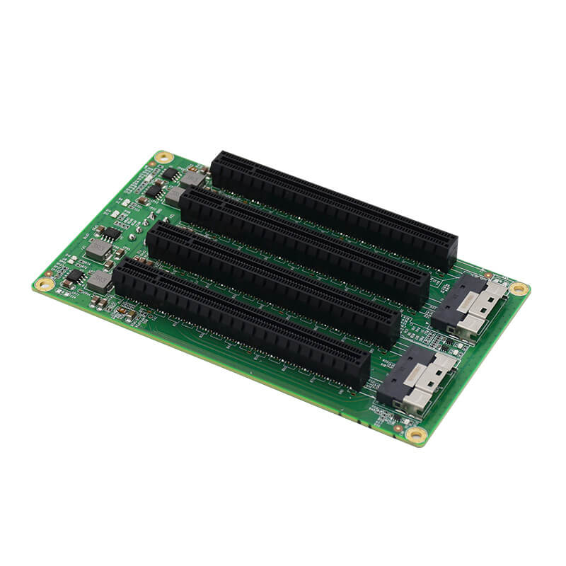 2-Port SFF-8654 auf 4 PCIe4.0 x16-Steckplatzadapter