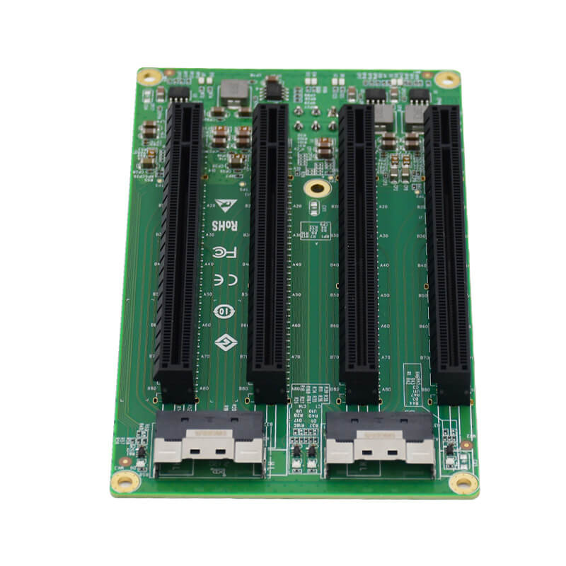 2-Port SFF-8654 auf 4 PCIe4.0 x16-Steckplatzadapter