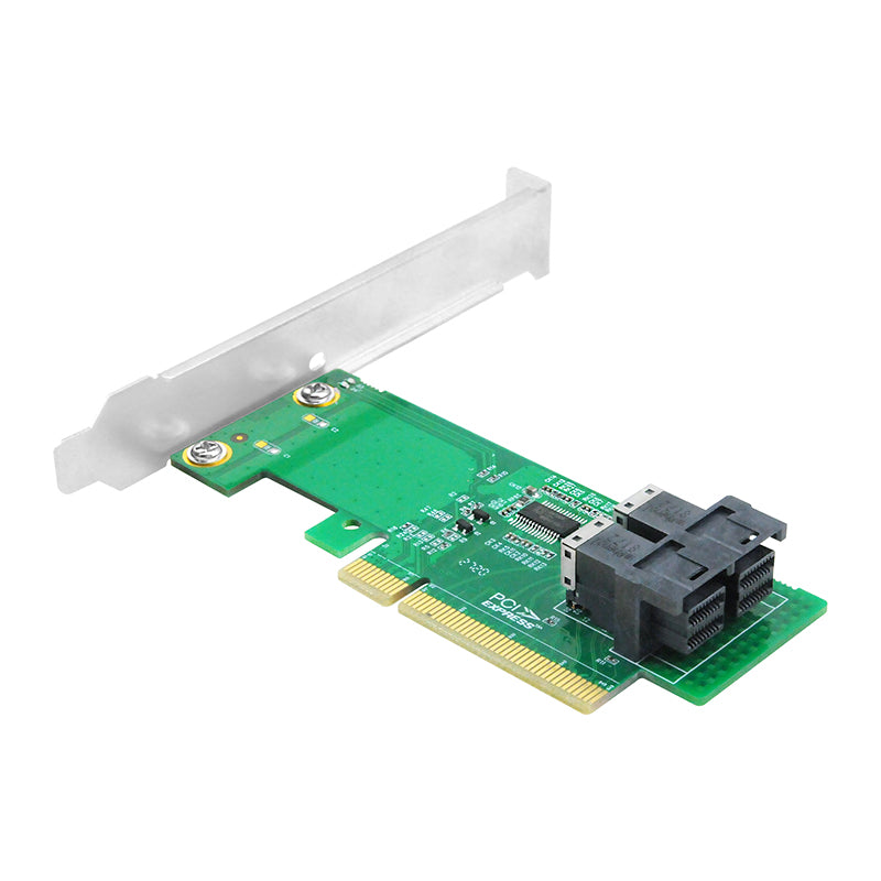 2 Port PCIe 3.0 x8 to U.2 NVMe SFF-8643 Adapter Card - XIC PE383