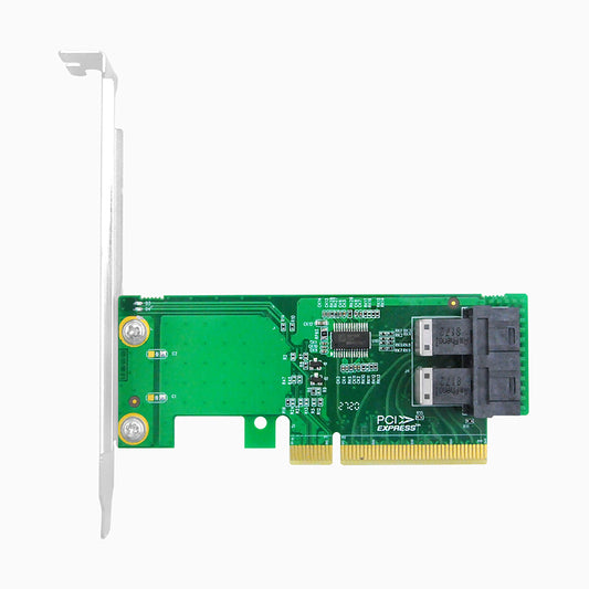 2 Port PCIe 3.0 x8 to U.2 NVMe SFF-8643 Adapter Card - XIC PE383