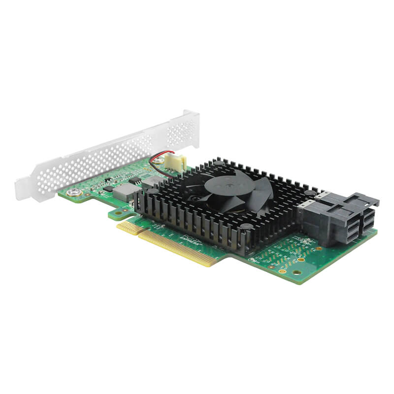 2 Port PCIe 3.0 x8 to SFF-8643 NVMe Switch Card-STC PE383-2I