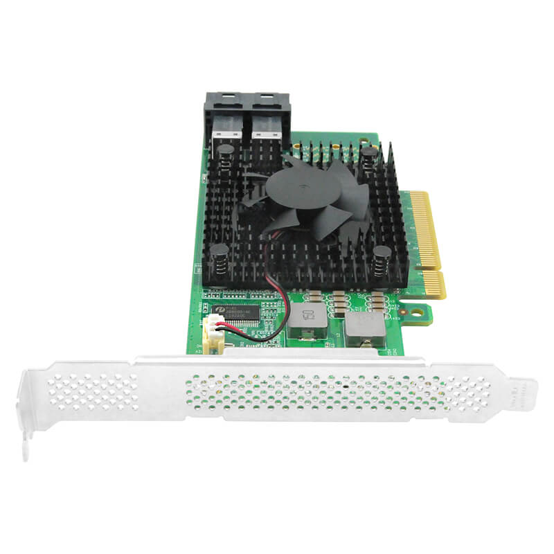 2 Port PCIe 3.0 x8 to SFF-8643 NVMe Switch Card-STC PE383-2I