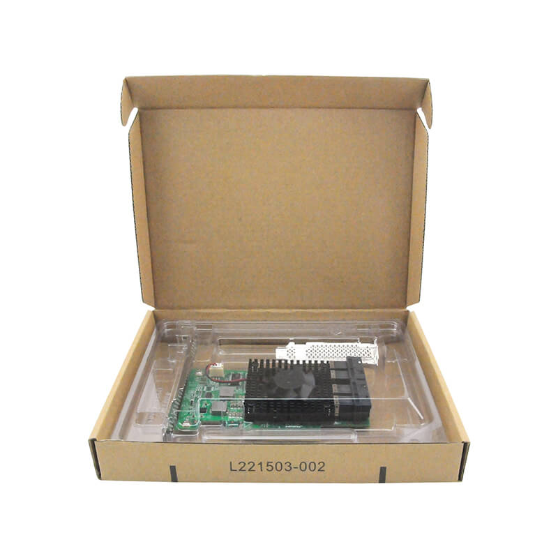 4-Port PCIe 3.0 x8 auf NVMe Switch Adapter