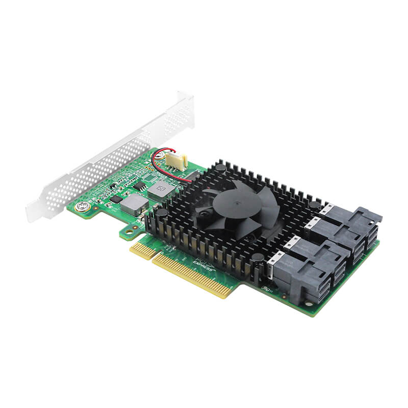 4-Port PCIe 3.0 x8 auf NVMe Switch Adapter