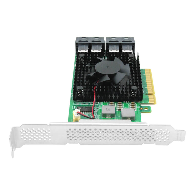 4-Port PCIe 3.0 x8 auf NVMe Switch Adapter