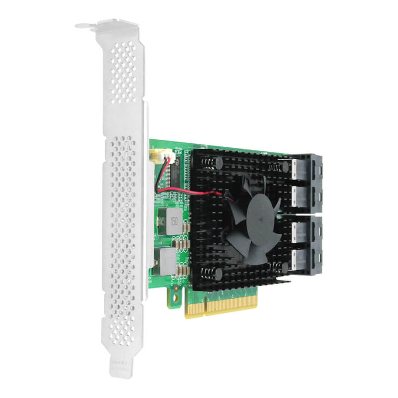 4-Port PCIe 3.0 x8 auf NVMe Switch Adapter