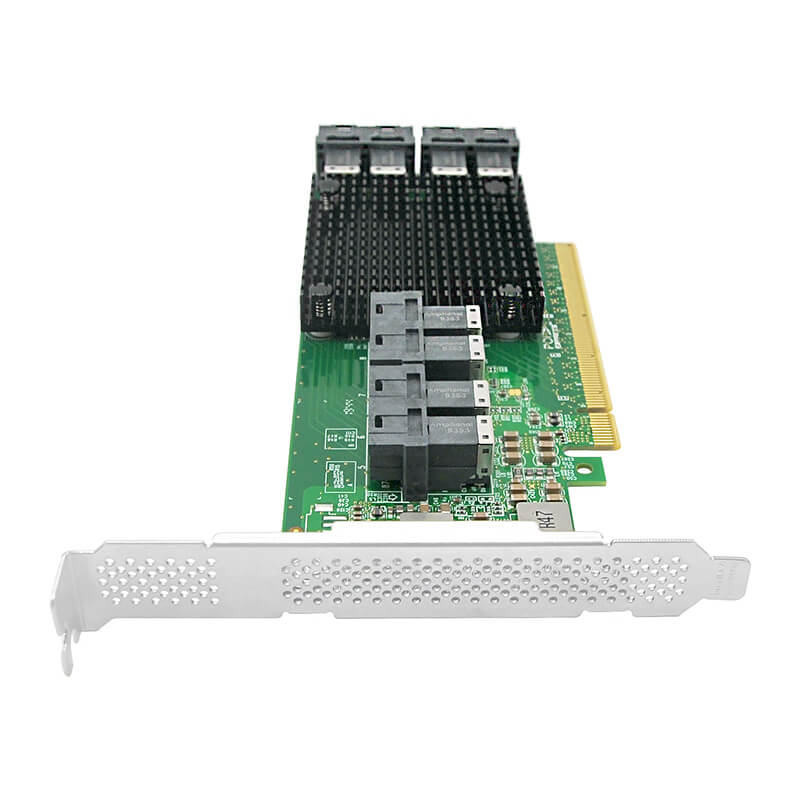 8 Port PCIe 3.0 x16 to Internal SFF-8643 NVMe Switch Card-STC PE3163-8I