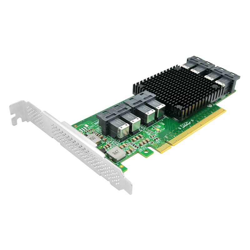 8 Port PCIe 3.0 x16 to Internal SFF-8643 NVMe Switch Card-STC PE3163-8I